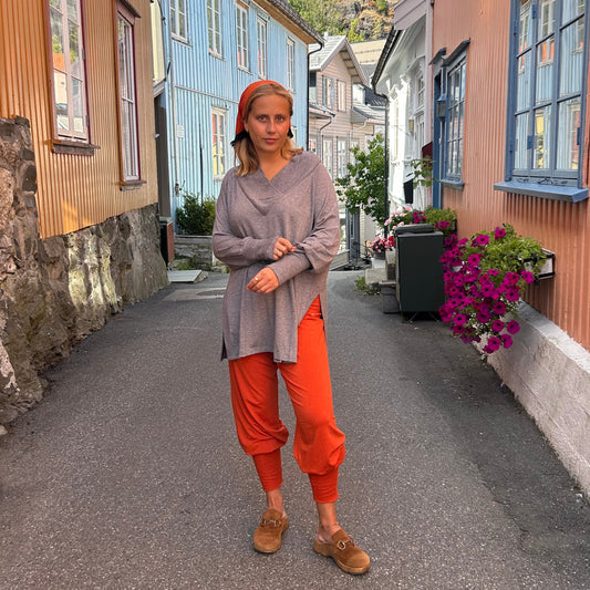 On the go genser med stor v-hals