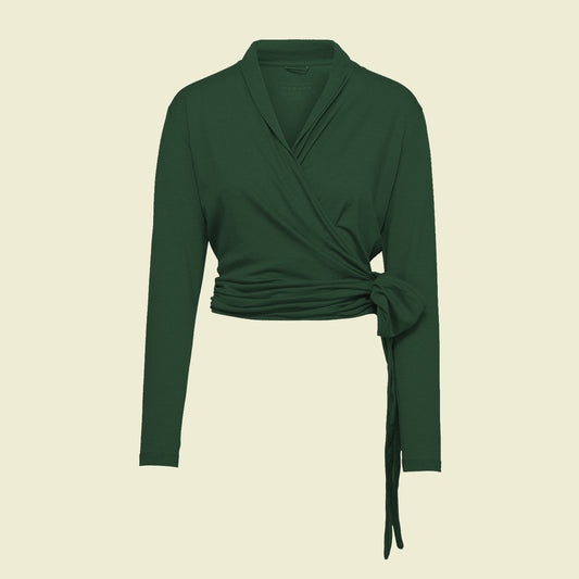 Wrap omslagsjakke Skoggrønn