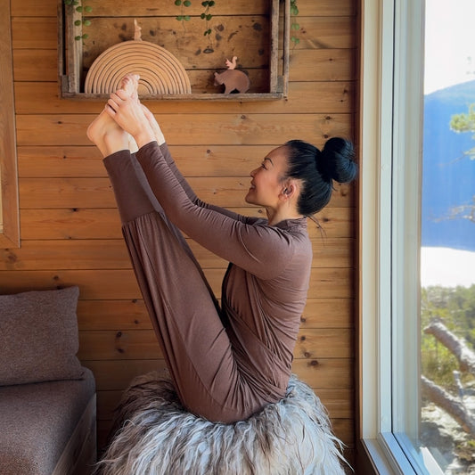 Baggy yogabukse Kastanje