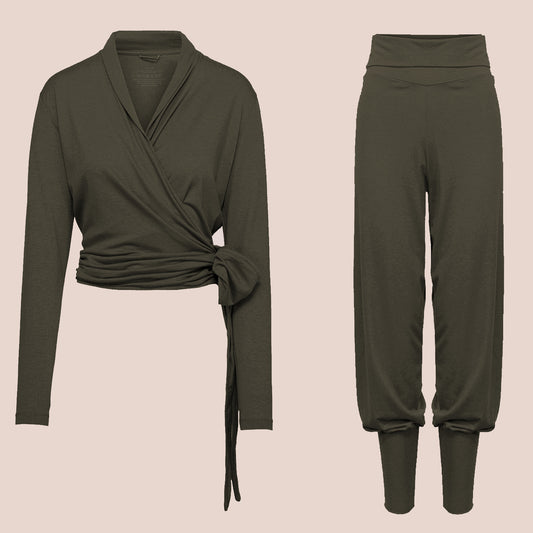 Yogasett Ease Wrap olivenbrun