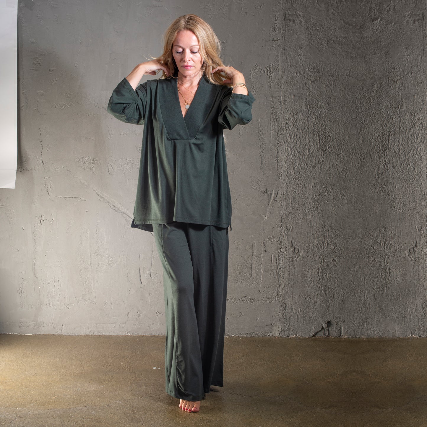 Flow slengbukse Skoggrønn