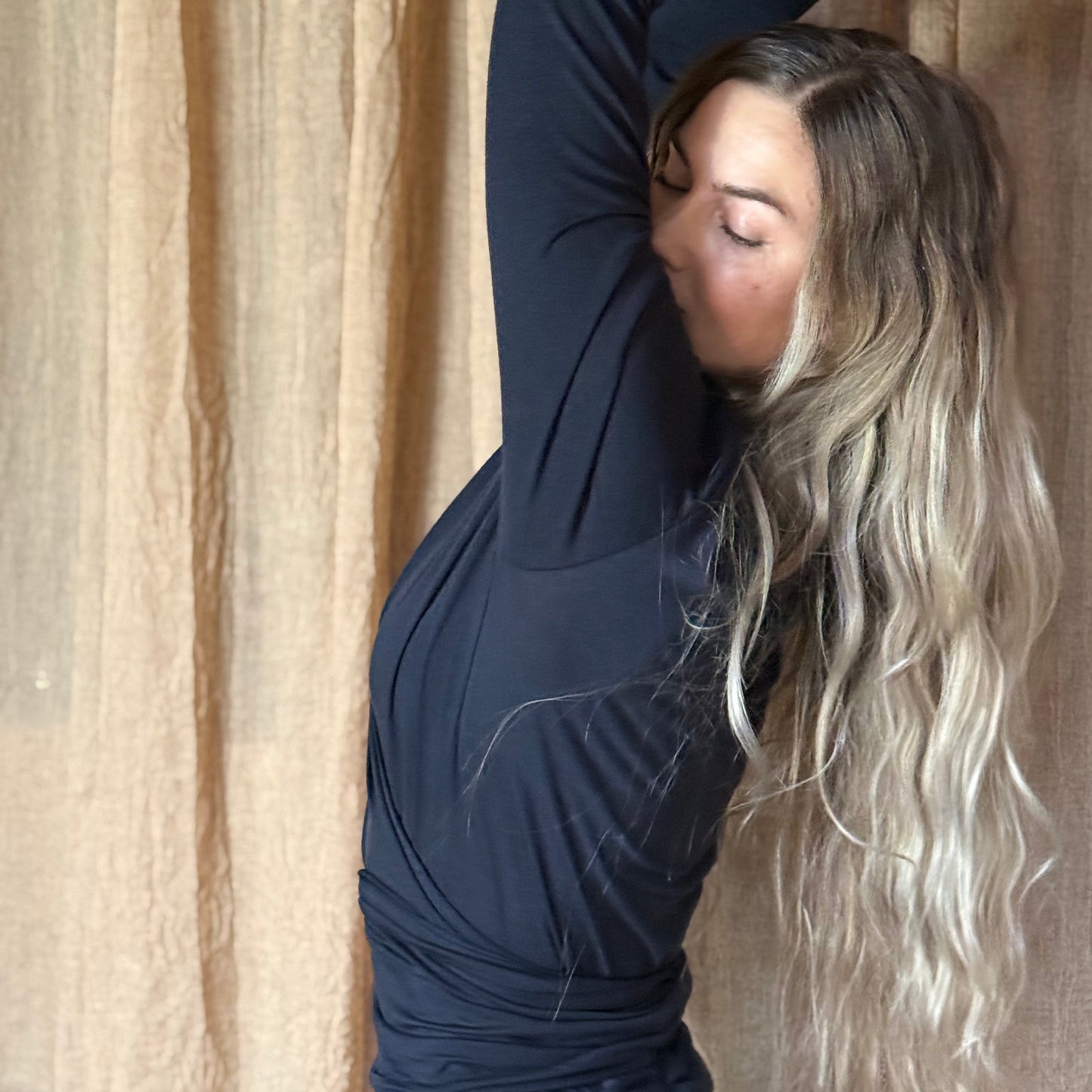 Wrap omslagsjakke Midnattsblå