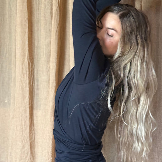 Wrap omslagsjakke Midnattsblå