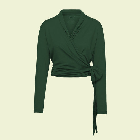 Wrap omslagsjakke Skoggrønn