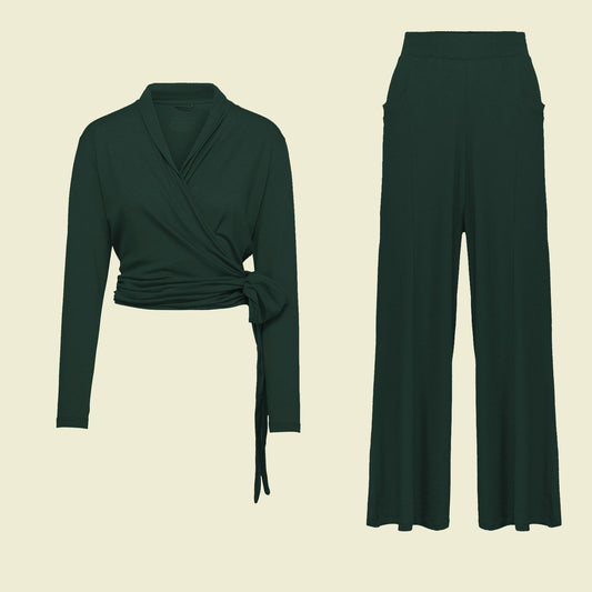 Sett Flow Wrap Skoggrønn